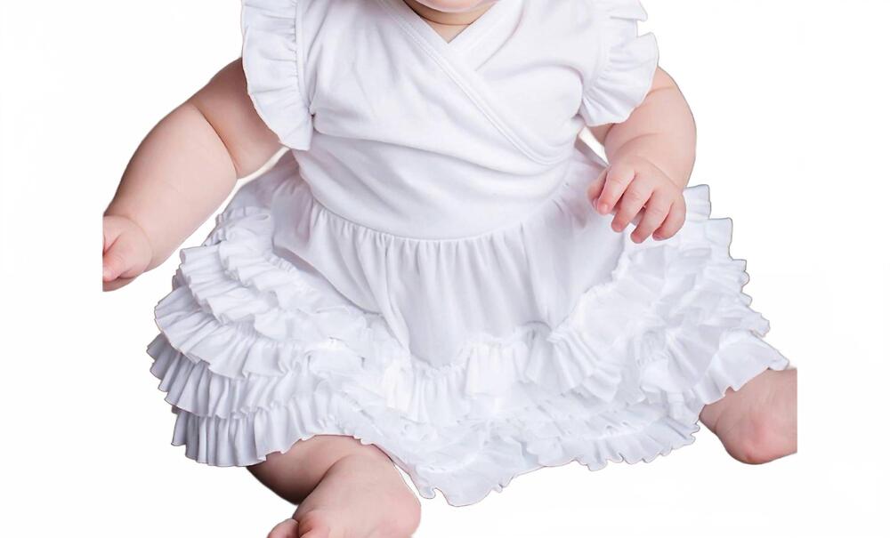 NEW LEMON LOVES LAYETTE baby girls mia dress in white